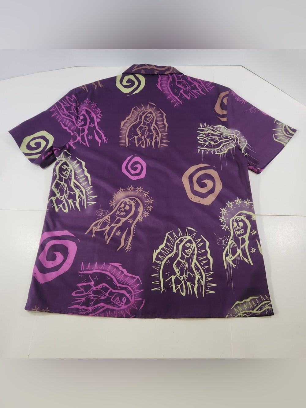 PacSun Med North Star camp shirt lightweight retro design abstract spirals - Picture 4 of 6